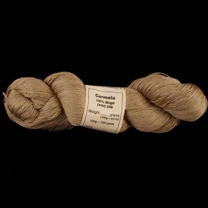 Carmela - 100% Organic Muga (Wild Silk) Spun Yarn, 15/2, lace weight: click to enlarge