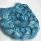 Limited Edition "Azure" - Hand-dyed Tussah Roving/Sliver 25g