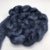 Limited Edition "Dark Blue Jeans" - Hand-dyed Tussah Roving/Sliver 25g