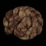 Limited Edition "Skinny Latte" - Hand-dyed Tussah Roving/Sliver 25g