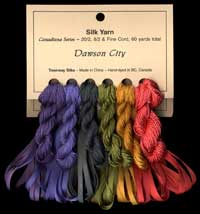 Canadiana Series – Dawson City: Carousel 13, Amber 9514, Pheasant Green 952, Irish Rover 954, Blueberry Haze 2, Purple Rain 49