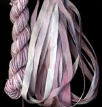montano series fine cord silk thread and 3.5mm silk ribbon in pearl