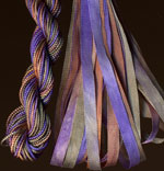montano series fine cord silk thread and 3.5mm silk ribbon in provence