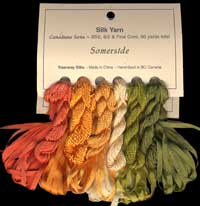 Canadiana Series &ndash; Somerside: Pheasant Green 952, Tequila Sunrise 951, Narcissus 38, Maize 37, Sundance 36, Persimmon 9513