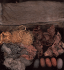 Freshly Ploughed Fields - dyed silk fibres