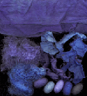 Winter Night Sky - dyed silk fibres