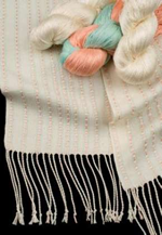 Treenway Silks Anniversary Coral Huck Lace Scarf kit