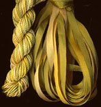 montano series fine cord silk thread and 3.5mm silk ribbon in harvest