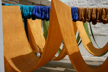 Freshly dyed yarns and textiles