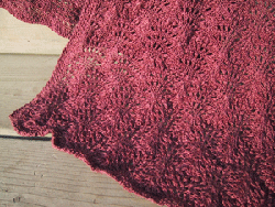 Hand knit silk scarf by Tabi Ferguson