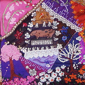 Shelia Joss- silk thread embroidery crazy quilt shawl detail 4