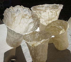 Roxan Kinas silk fusion white sculpted bowl