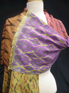 Kathleen Morris woven shibori shawl