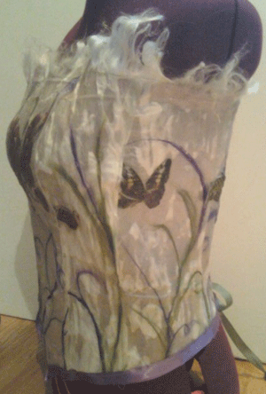 Nicole Norman - silk fiber art - corset, my nature 2