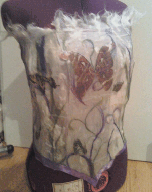 Nicole Norman - silk fiber art - corset, my nature