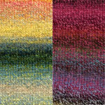 rock n roll rainbow wool handspun and hand knit