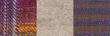 chenille silk yarn woven by karen selk
