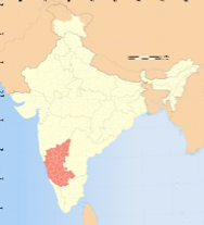 image of map of India showing Kundana region