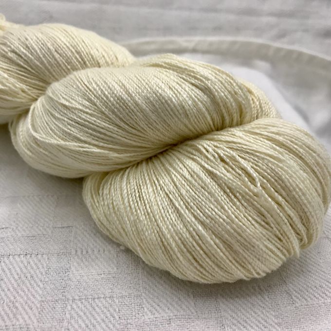 Undyed Silk and Merino Yarn