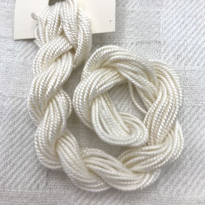 Product Details, 0 Natural White - Thread, Shinju (#5 silk perle), Hand-dyed (solid color) Threads & Ribbons, Threads & Ribbons