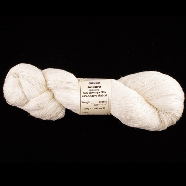 Product Details, Silken Ankara - Silk-Blend Yarn (55% Bombyx Silk & 45%  Angora Rabbit), 30/2, lace/thread weight, Natural (Undyed), Yarns -  Undyed