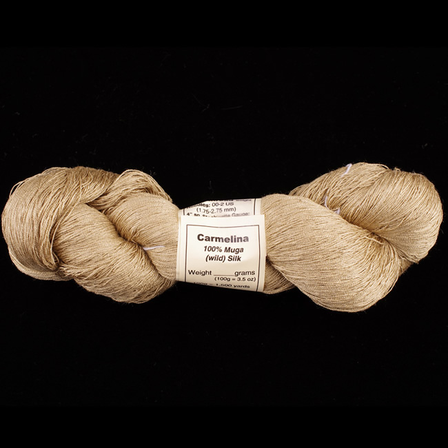 Product Details, Carmelina - 100% Organic Muga (Wild Silk) Spun Yarn,  30/2, lace/thread weight, Natural (Undyed), Yarns - Undyed