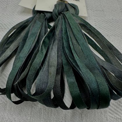      65 Roses® 'Black Sumatra Hen' -  3.5mm Silk Ribbon: click to enlarge