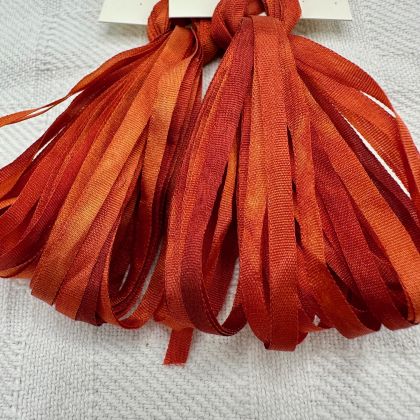      65 Roses® 'Ring of Fire' -  3.5mm Silk Ribbon: click to enlarge