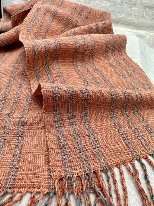 Kit - Weaving - Limited Edition "Coral Reef" version of "Huck Lace meets Color & Weave" Scarves by Robin : click to enlarge