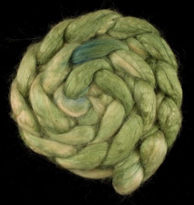 Celadon - Hand-dyed Tussah Combed Top/Sliver 25g: click to enlarge