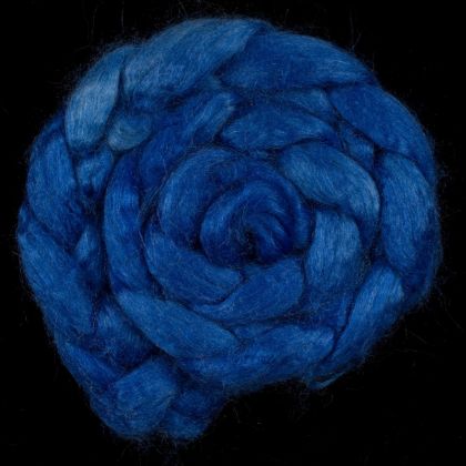 Lapis Lazuli - Hand-dyed Tussah Combed Top/Sliver 25g: click to enlarge