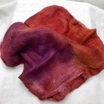 Hand-dyed Silk Hankies - Limited Edition Colorado Sunset: click to enlarge