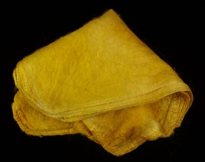 Hand-dyed Silk Hankies - Gold Nugget: click to enlarge