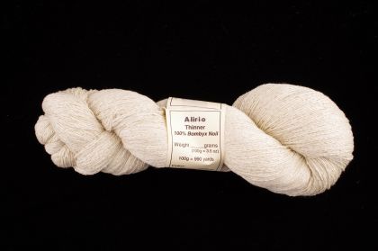 Alirio - Thinner 100% Bombyx Silk Noil Spun Silk, 20/2, lace weight: click to enlarge