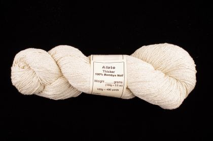 Alirio - Thicker 100% Bombyx Silk Noil Yarn, 10/2, fingering/sock weight: click to enlarge