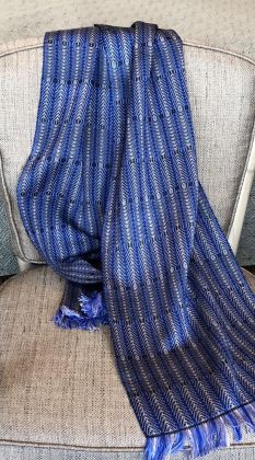 Kit - Weaving - Limited Edition "Jazzy Blues" Scarves by Jon Porch: click to enlarge