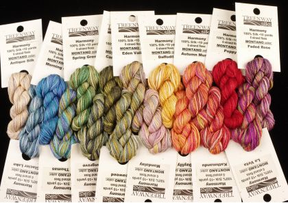 ALL 17 Montano Colorways (1 each) - Thread, Harmony (6-strand silk floss): click to enlarge