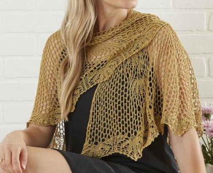 Kit - Knitting - Golden Flower Shawl: click to enlarge