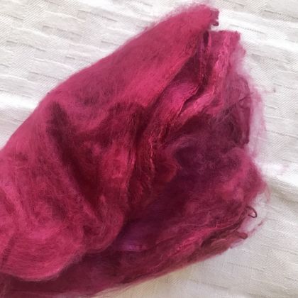 Hand-dyed Silk Hankies - Limited Edition Ruby: click to enlarge