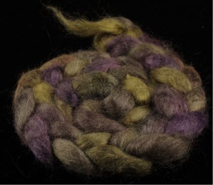 Salt Spring Island 'Haunted Forest' - Tussah Silk Combed Top/Sliver 25g: click to enlarge