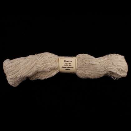 Shanta - 100% Eri (Wild Silk) Yarn--handspun on Takhli Spindle, 10/1 (cobweb weight): click to enlarge