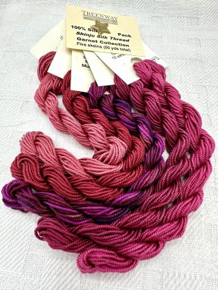 Garnet Collection -Shinju Thread (size 5 silk perle): click to enlarge