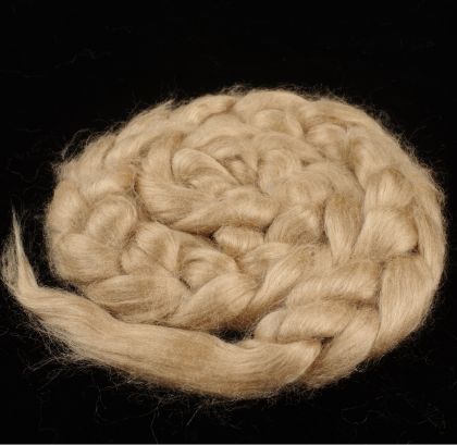 Organic Muga Silk Combed Top/Sliver (A1 Grade) Wild Silk - 200g: click to enlarge