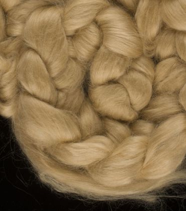 Tussah Silk Combed Top/Sliver (Natural) A1 Quality -  50g: click to enlarge