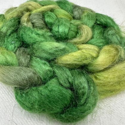 Salt Spring Island Limited Edtion 'Outfield' - Tussah Silk Combed Top/Sliver 25g: click to enlarge