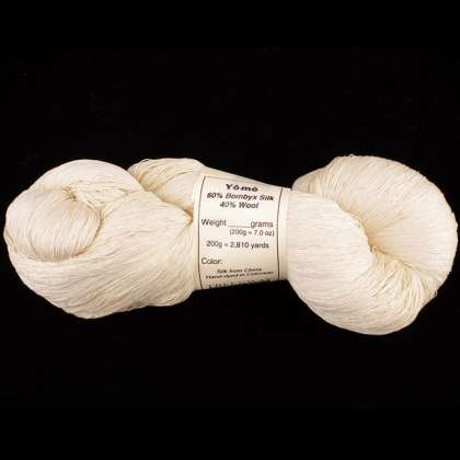 Yōmō - Silk-Blend Yarn (60% Bombyx Silk & 40% Wool), 60/4, lace/thread weight: click to enlarge