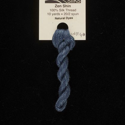 Limited Edition Natural-Dyes Indigo - Thread, Zen Shin (20/2 spun silk): click to enlarge