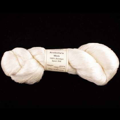 Arabella's Web - 100% Bombyx Spun Silk Yarn 120/2, thread weight: click to enlarge