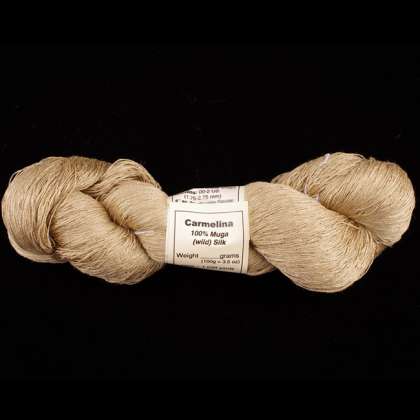 Carmelina - 100% Muga (Wild Silk) Spun Yarn, 30/2, lace/thread weight: click to enlarge