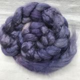 Limited Edition "Blueberry Pie" - Hand-dyed Tussah Combed Top/Sliver 25g